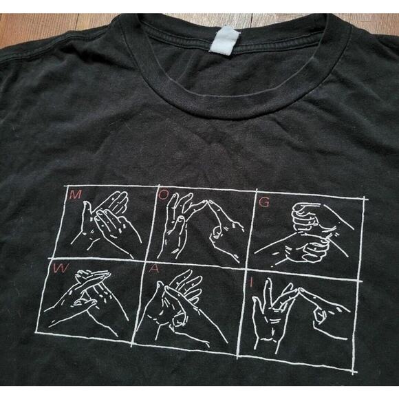 Vintage Mogwai Sign Language T Shirt Medium Experimental All Tomorrows Parties - Picture 2 of 4